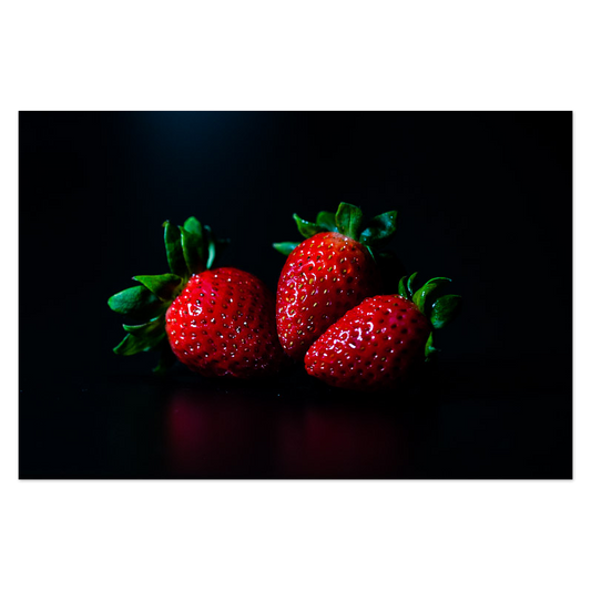 Shining Strawberries Photo Print, mounted Fuji Lustre, printed edge to edge