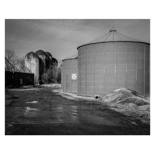 Anoka, MN Silos black & white Photo Print