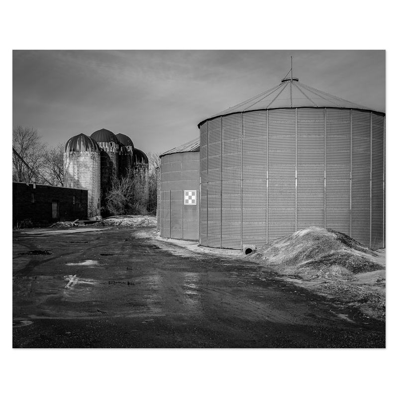Distant Silos Photo Print, mounted Fuji Lustre, printed edge to edge