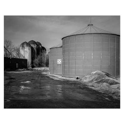 Distant Silos Photo Print, mounted Fuji Lustre, printed edge to edge