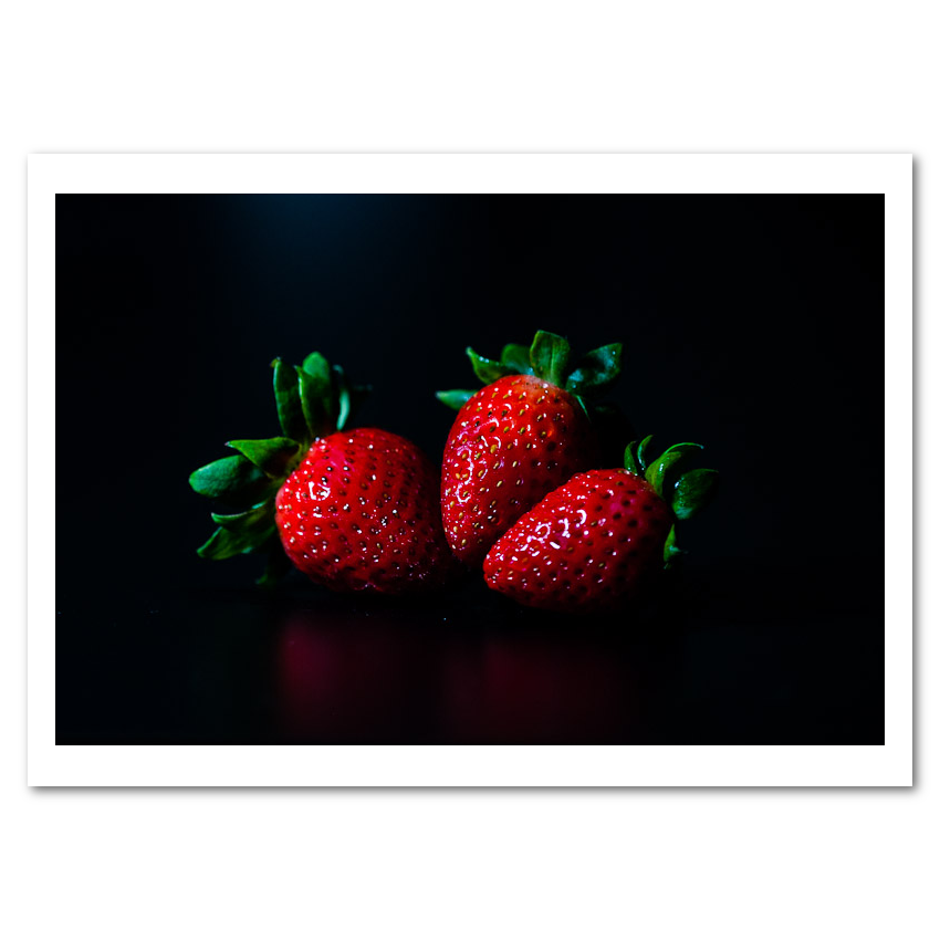 Summer Harvest Shelfie Duo, Shining Strawberries 5x7 print