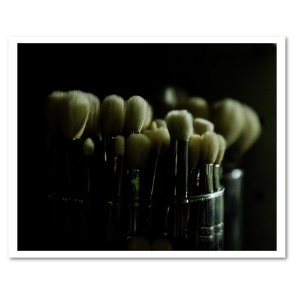 Brushes In Shadow Metal Print