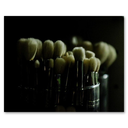 Brushes In Shadow Metal Print, float-mounted, printed edge to edge