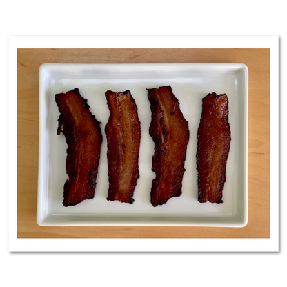 Plated Bacon Metal Print