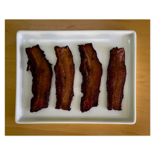 Plated Bacon Photo Print, mounted Fuji Lustre, printed edge to edge