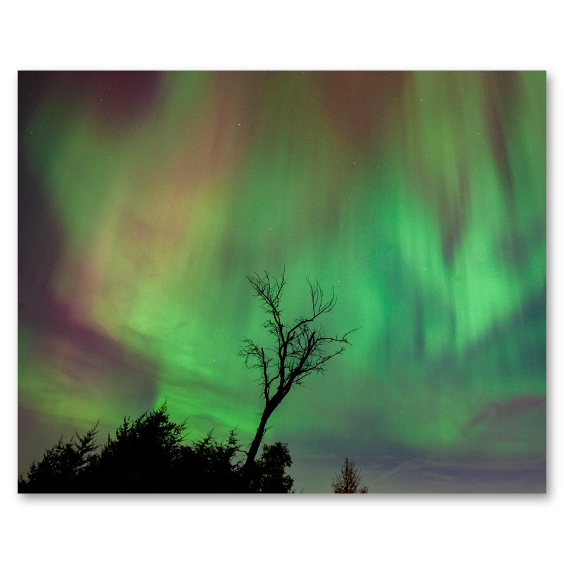 Northern Lights, No. 2 Metal Print, float-mounted, printed edge to edge