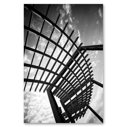 Lines Overhead Metal Print, float-mounted, printed edge to edge