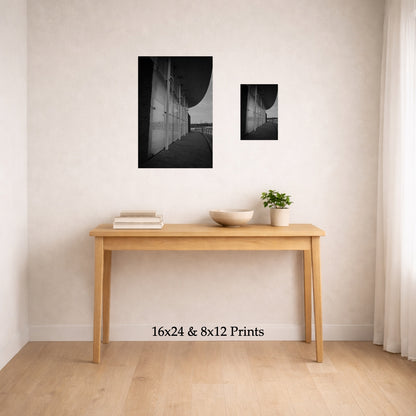 Arts, Stage Left at 16x24 and 8x12 on a wall above a console table, shown to scale