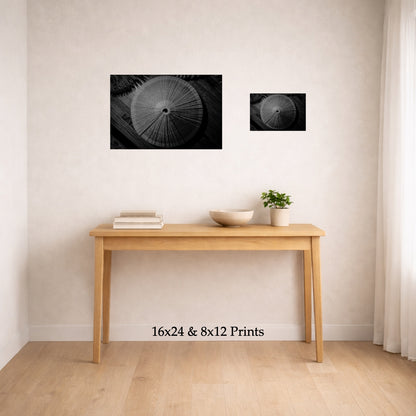 Second Read at 16x24 and 8x12 on a wall above a console table, shown to scale