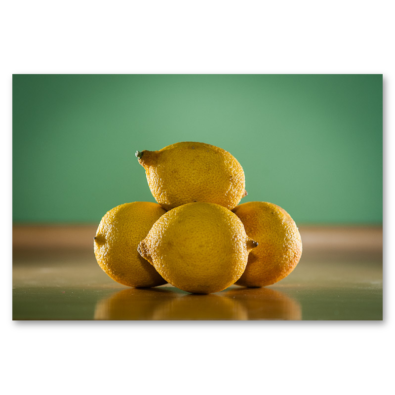 Lemonade Stand Metal Print, float-mounted, printed edge to edge